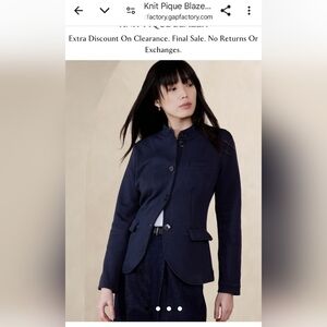 Banana Republic Knit Pique Blazer (navy)